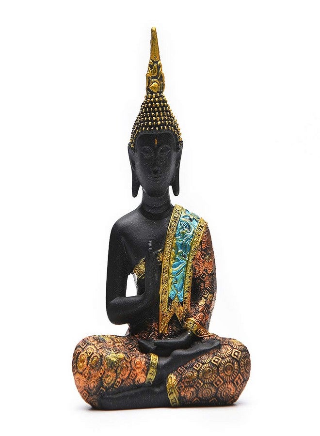 BRASSTAR Resin Thai Sitting Buddha Asian Statue Feng Shui Sculpture Luck Wealth Sculpture Home Art Decor Gift Collection PTZD025 - Image 1